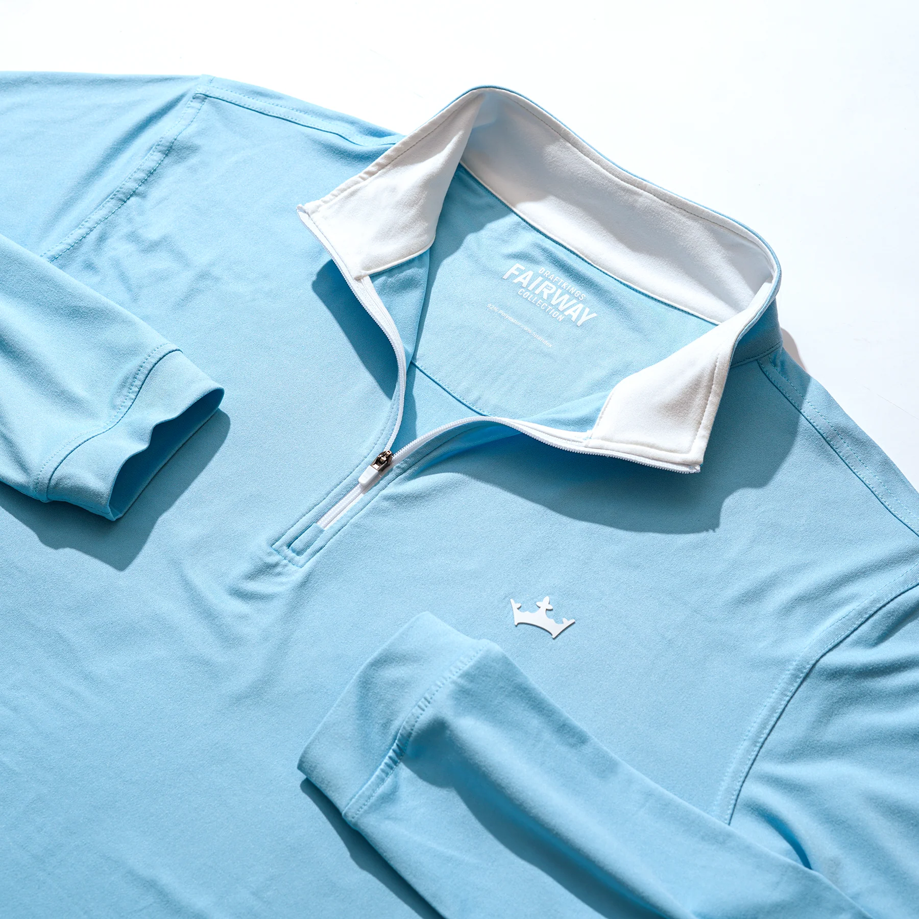 DraftKings Men's Coastal Blue Golf Quarter Zip - Image 3