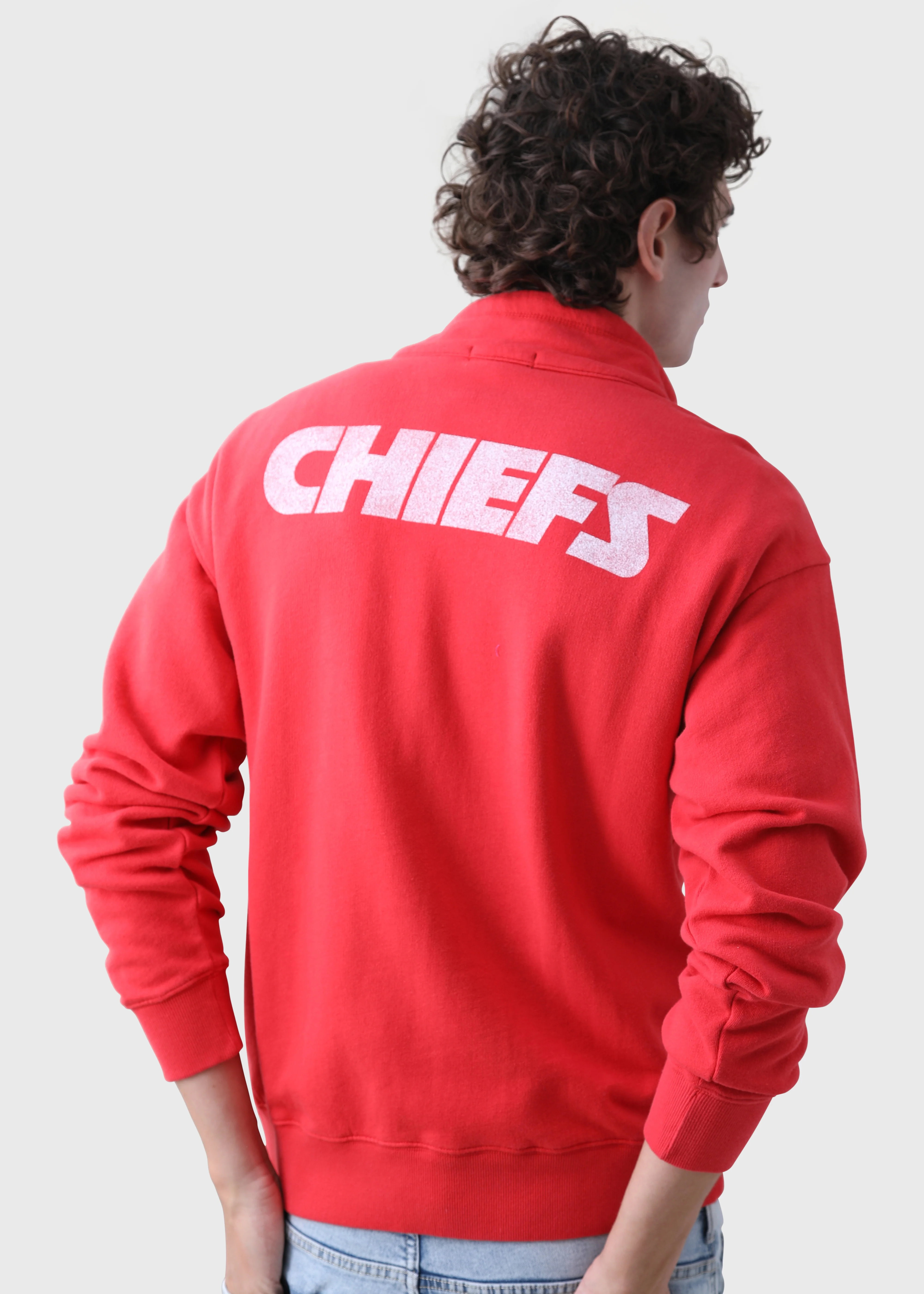 Kansas City Chiefs Junk Food Men's Mock 1/4 Button Up - Image 5