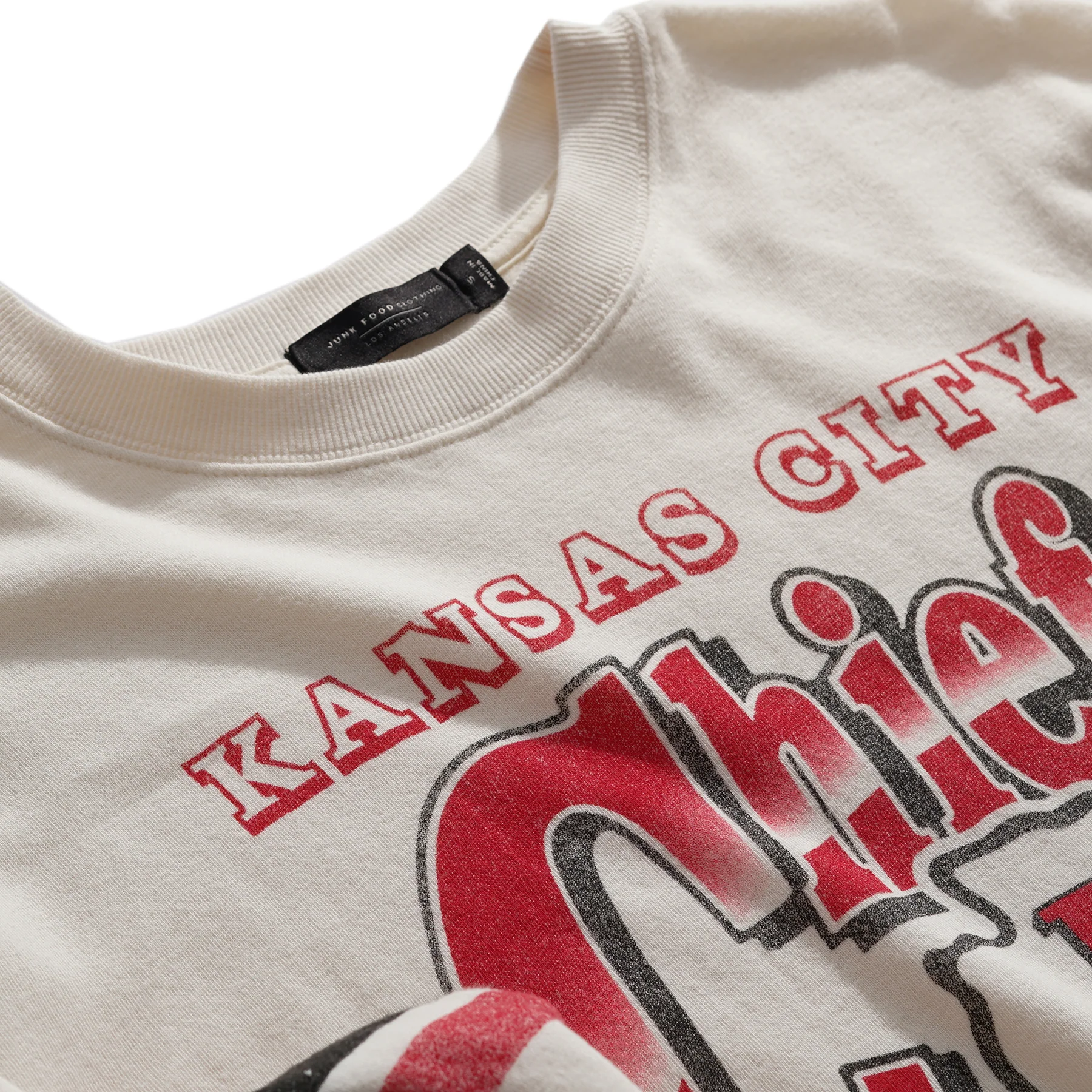 Kansas City Chiefs Junk Food Women's Kickoff Crop Crewneck - Image 3