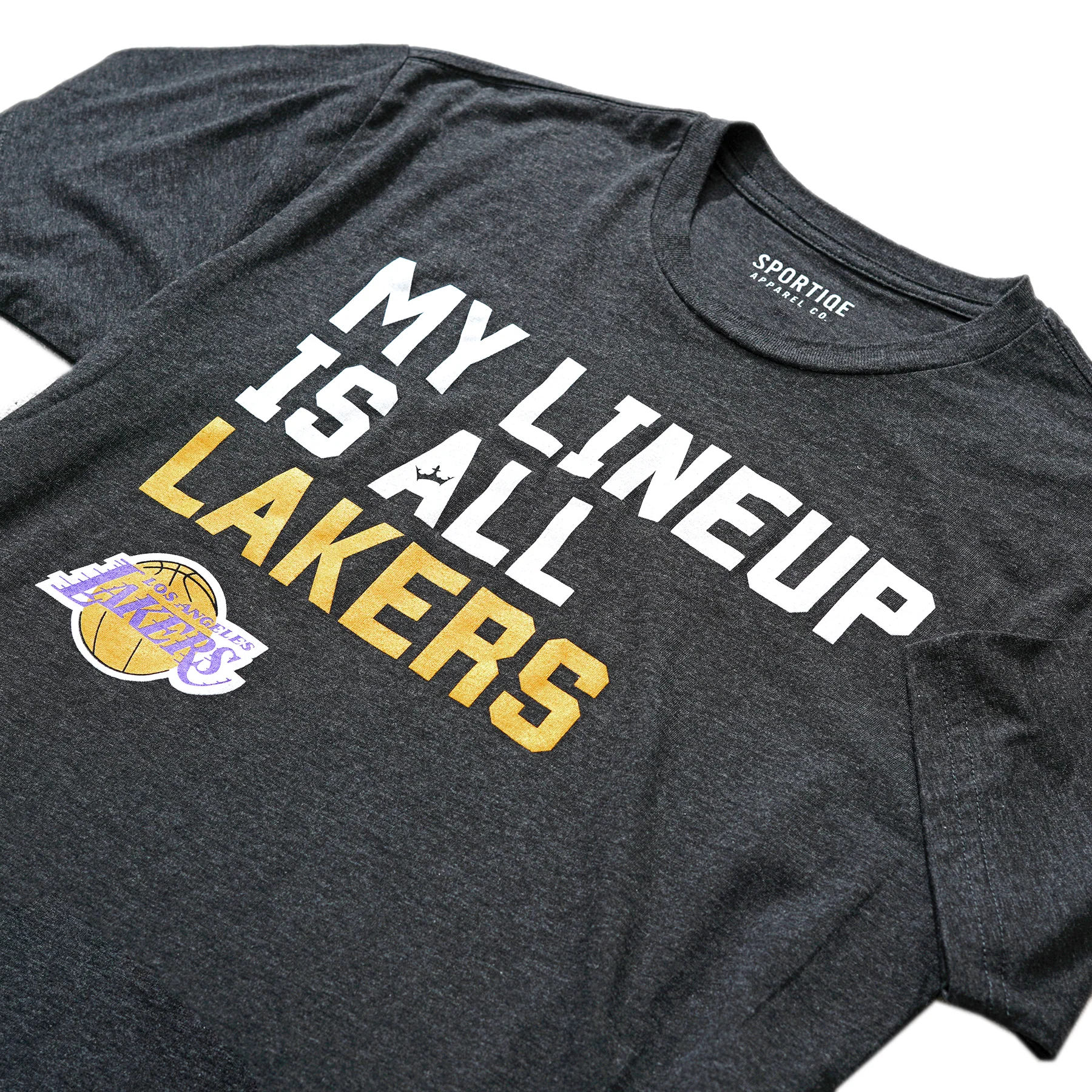 Los Angeles Lakers My Lineup Sportiqe Comfy T-Shirt - Image 3
