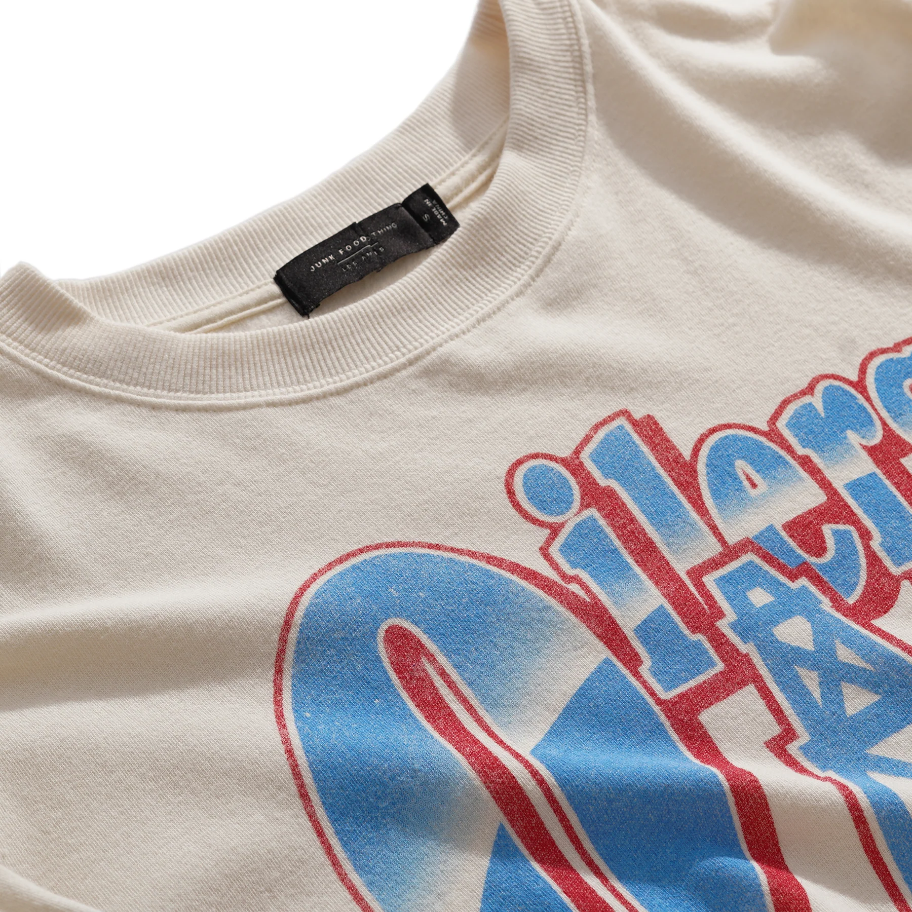 Oilers Junk Food Women's Kickoff Crop Crewneck - Image 4