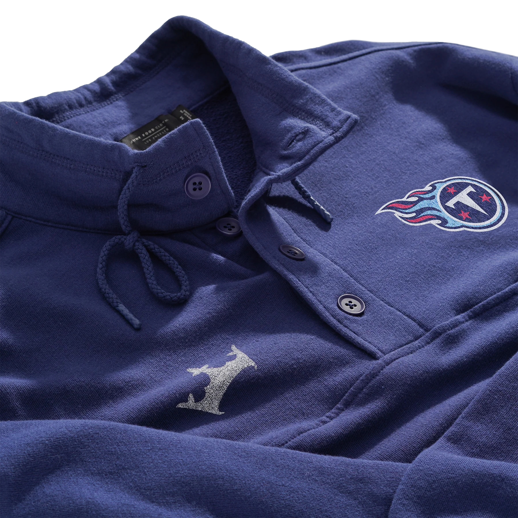 Tennessee Titans Junk Food Men's Mock 1/4 Button Up - Image 3